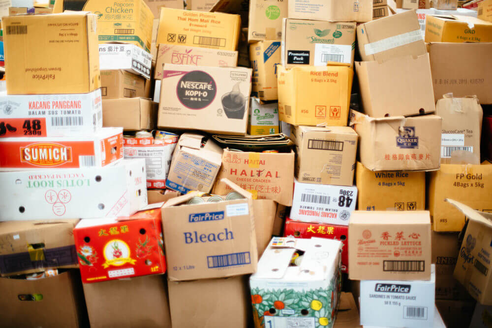 Boxes for cleanout service by rocket junk